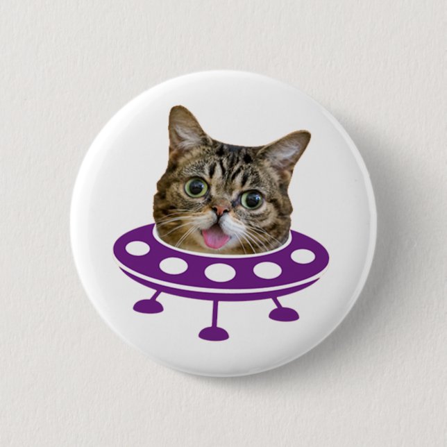 Weltraumkatze Button (Vorderseite)