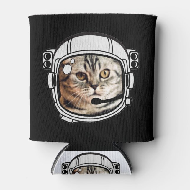 Weltraumkatze Dosenkühler (Vorderseite)