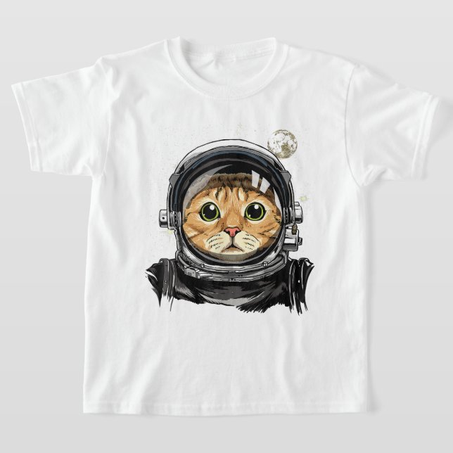 Weltraumkatze Kitty Astronaut Tierschaum Galaxie T-Shirt (Ablage )