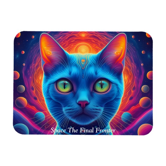 Weltraumkatze Kosmische Felin Magnet (Horizontal)