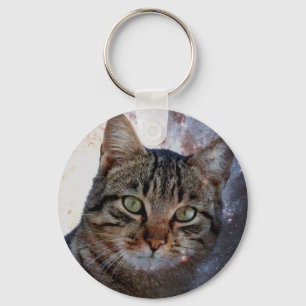 Weltraumkatze Schlüsselanhänger