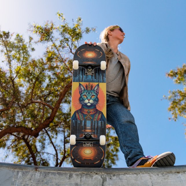 Weltraumkatze Skateboard (Außenbereich 1)