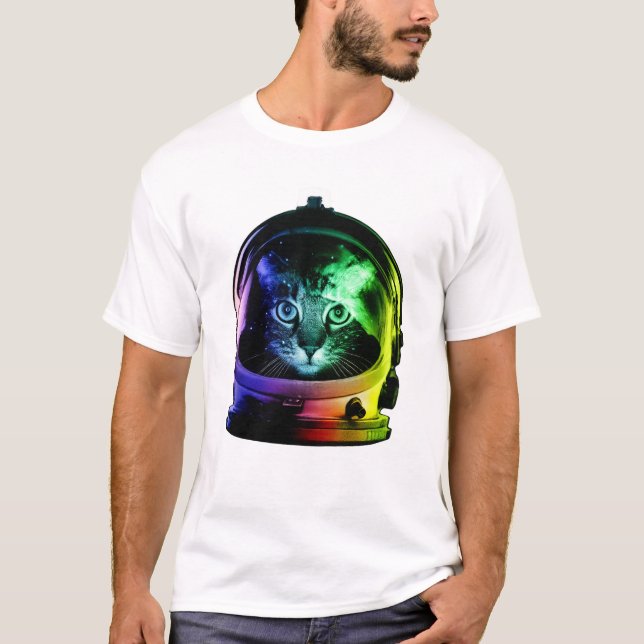 Weltraumkatze T-Shirt (Vorderseite)