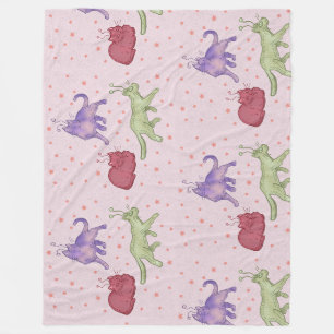 Weltraumkatzen Whimsical Space Cat Lustige Sci-Fi Fleecedecke