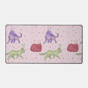 Weltraumkatzen Whimsical Space Cat Lustige Sci-Fi Schreibtischunterlage