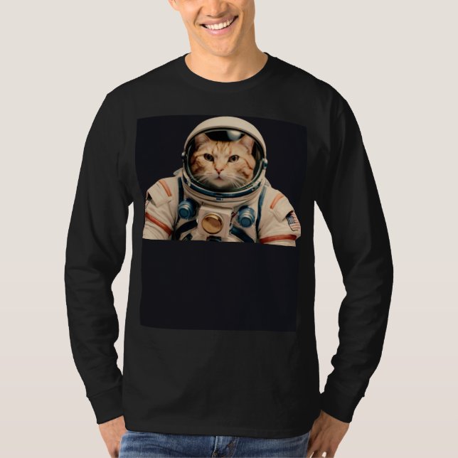 Weltraumkatzenhemd T-Shirt (Vorderseite)