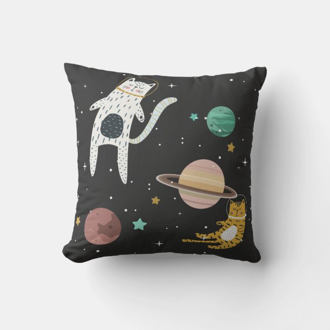 Weltraumkitt und Planet Kissen (Vorderseite)