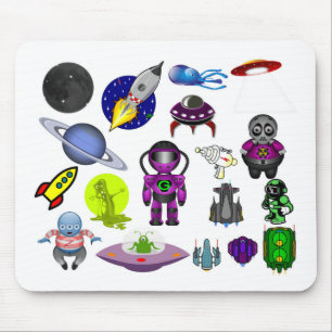 Weltraumklammer Außerirdische Mousepad