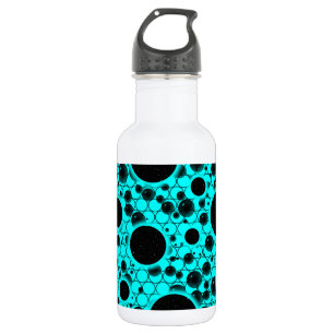 Weltraumknochenpunkte - Cyan Edelstahlflasche