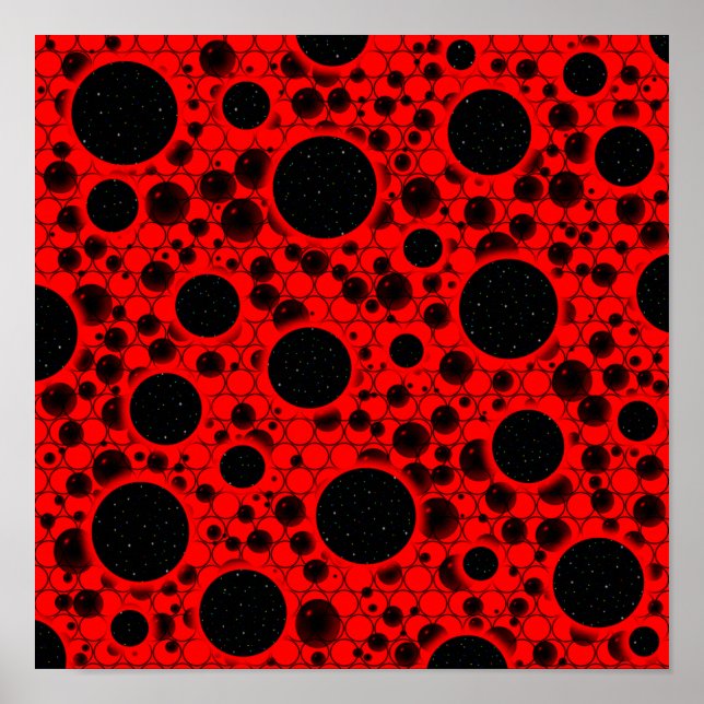 Weltraumknochenpunkte - Rot Poster (Vorne)
