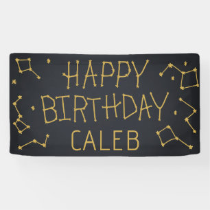 Weltraumkonstellation am Geburtstag Banner