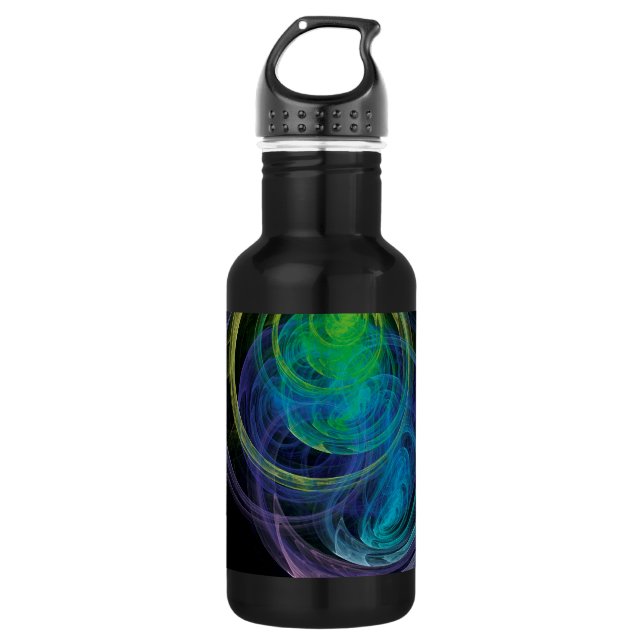 Weltraumkreise Edelstahlflasche (Vorderseite)