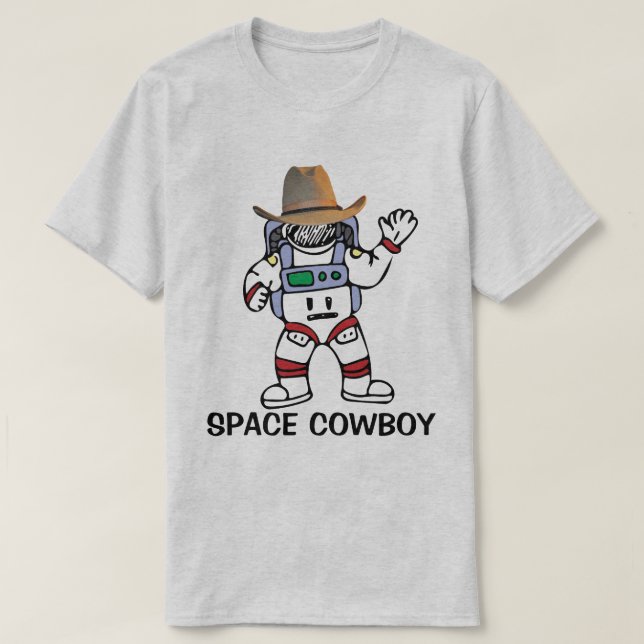 WELTRAUMKUWBOY MÄNNER VINTAGE T - SHIRT (Design vorne)