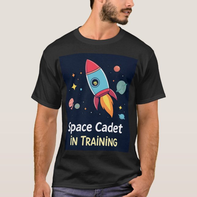 Weltraummarke im T - Shirt der Ausbildung (Vorderseite)