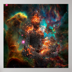 Weltraummeditation Poster