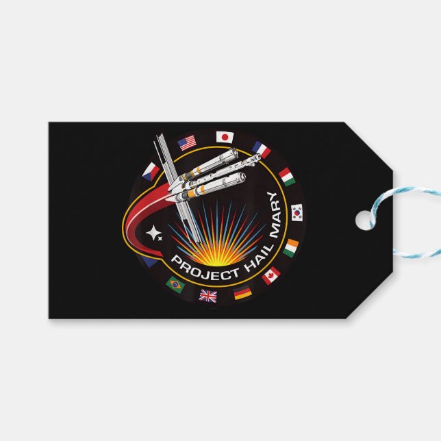 Weltraummissionsabzeichen Geschenkanhänger (Vorderseite (Horizontal))