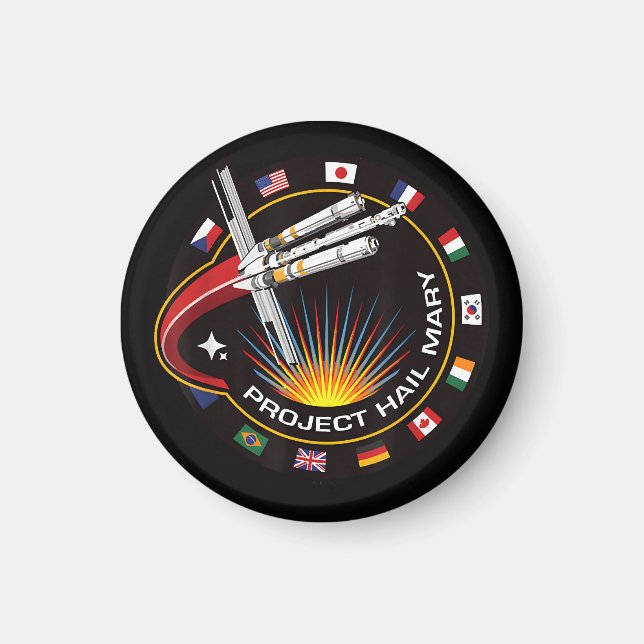 Weltraummissionsabzeichen Magnet (Vorne)