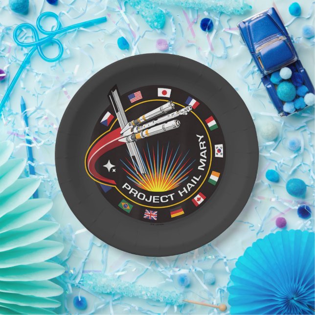 Weltraummissionsabzeichen Pappteller (Party)