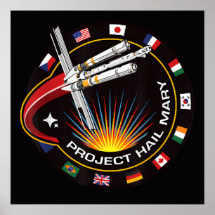 Weltraummissionsabzeichen Poster