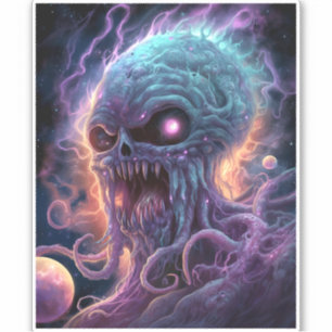 Weltraummonster Horror Art Aufkleber