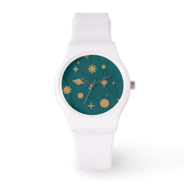 Weltraummuster Armbanduhr (Vorderseite)
