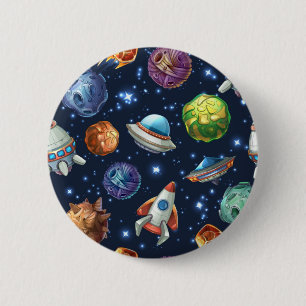 Weltraummuster Button