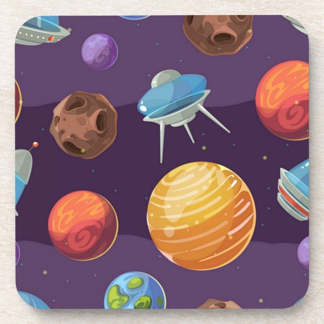 Weltraummuster Getränkeuntersetzer (Vorderseite)