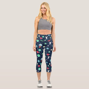 Weltraummuster-Illustration Capri Leggings