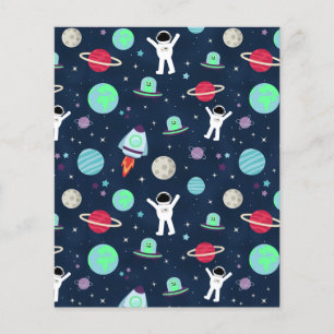 Weltraummuster-Illustration Flyer