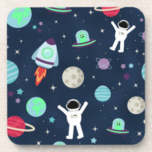 Weltraummuster-Illustration Getränkeuntersetzer