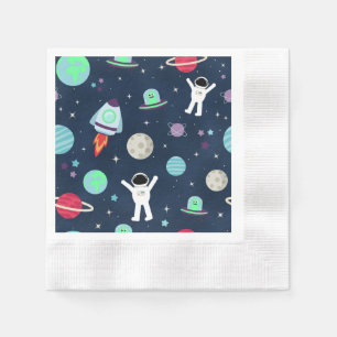 Weltraummuster-Illustration Serviette