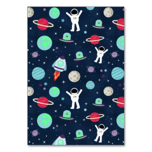 Weltraummuster-Illustration Tischnummer