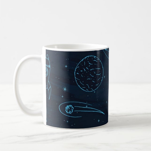 Weltraummuster Kaffeetasse (Links)