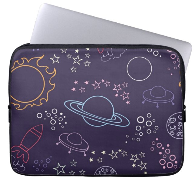Weltraummuster Laptopschutzhülle (Vorderseite)