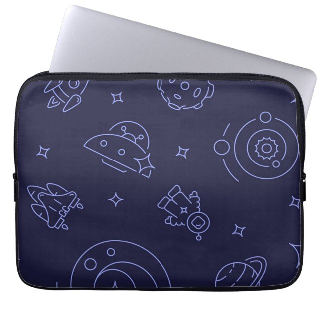 Weltraummuster Laptopschutzhülle (Vorderseite)
