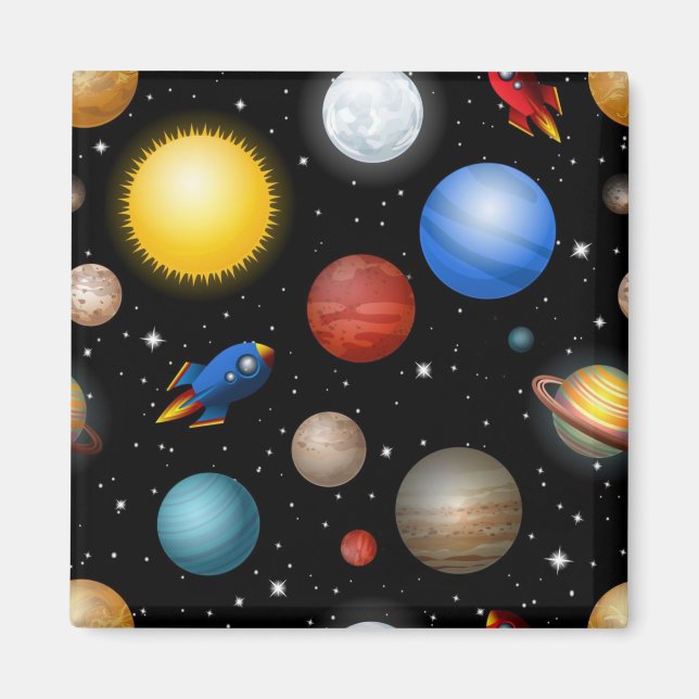 Weltraummuster Magnet (Vorne)