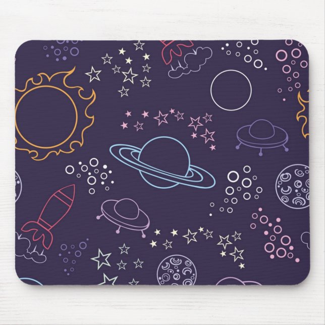 Weltraummuster Mousepad (Vorne)