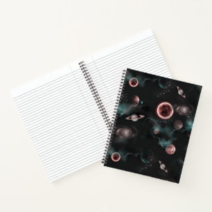 Weltraummuster notizbuch