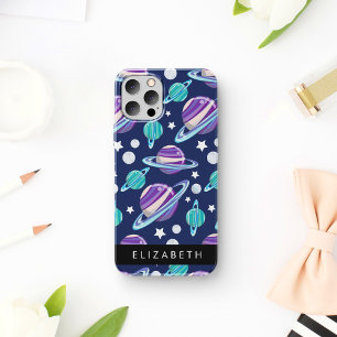 Weltraummuster, Planeten, Sterne, Galaxie, Ihr Nam iPhone 16 Hülle