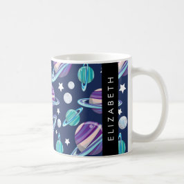 Weltraummuster, Planeten, Sterne, Galaxie, Ihr Nam Kaffeetasse