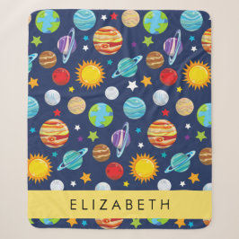 Weltraummuster, Planeten, Sterne, Kosmos, Ihr Name Sherpadecke