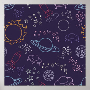 Weltraummuster Poster