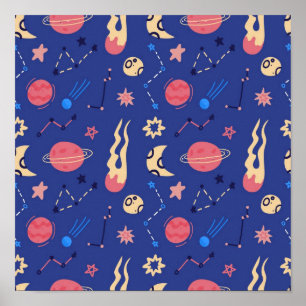 Weltraummuster Poster