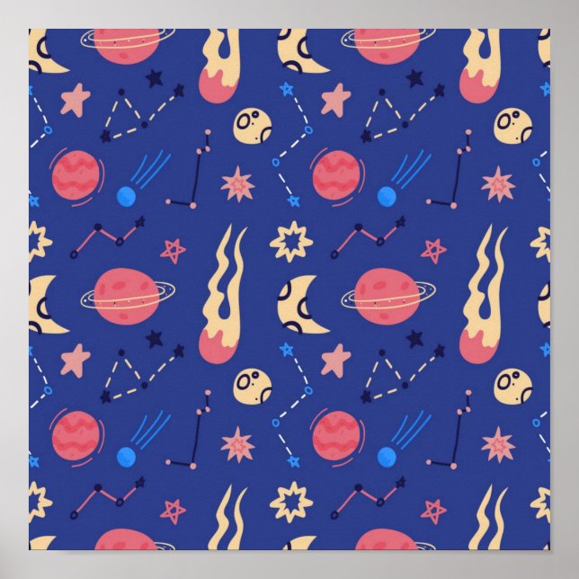 Weltraummuster Poster (Vorne)