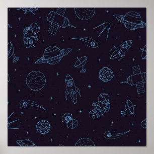 Weltraummuster Poster