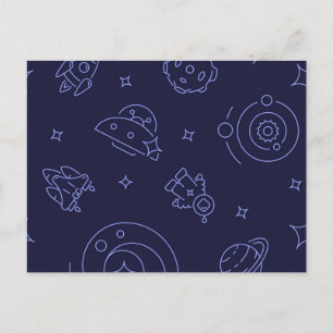 Weltraummuster Postkarte