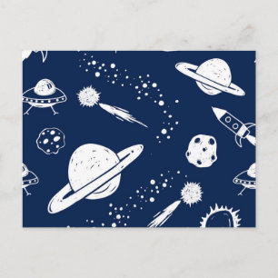 Weltraummuster Postkarte