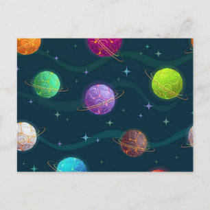 Weltraummuster Postkarte