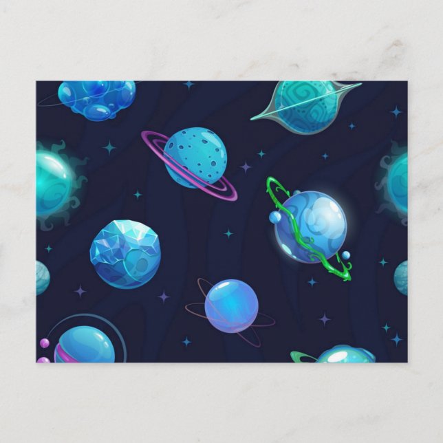 Weltraummuster Postkarte (Vorderseite)