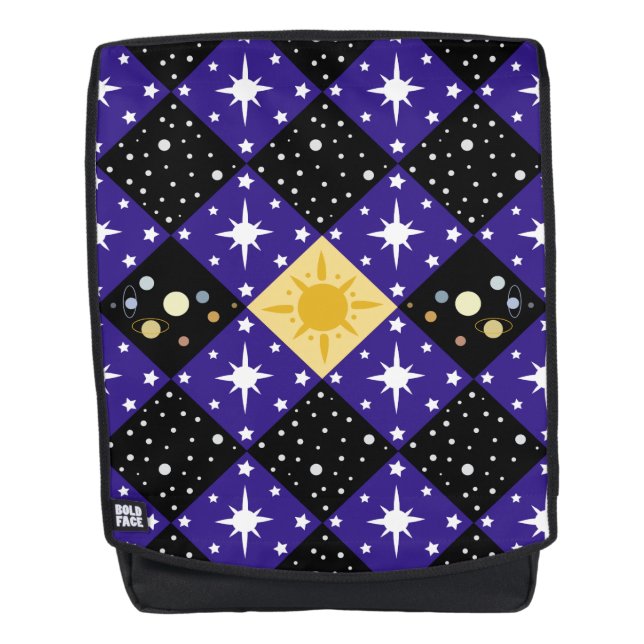 Weltraummuster Rucksack (Vorderseite)